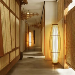 Handmade Bamboo Floor Lamp Living Room Bed Tea Room (2)