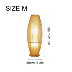 Handmade Bamboo Floor Lamp Living Room Bed Tea Room Size M