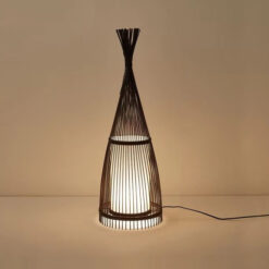 Hut Shape Bamboo Standing Lamp Living Room Tea Room (10)