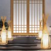 Hut Shape Bamboo Standing Lamp Living Room Tea Room (7)