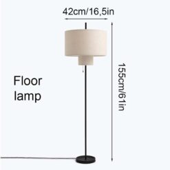 Margin Floor Lamp Table Light Fixture Fabric Cloth Lampshade