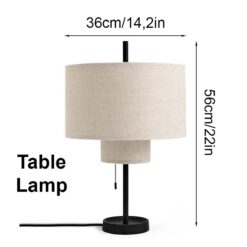 Margin Floor Lamp Table Light Fixture Fabric Cloth Lampshade