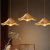 Petunia Flower Rattan Pendant Light
