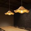 Petunia Flower Rattan Pendant Light