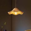 Petunia Flower Rattan Pendant Light