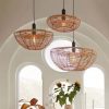 Rattan Retro Pendant Light Handmade