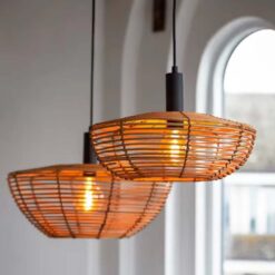 Rattan Retro Pendant Light Handmade