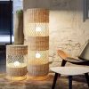 Retro Rattan Floor Lamp Living Room Bedroom Office Sofa Table (6)