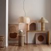 Asymmetric Wabi Sabi Rattan Pendant Light