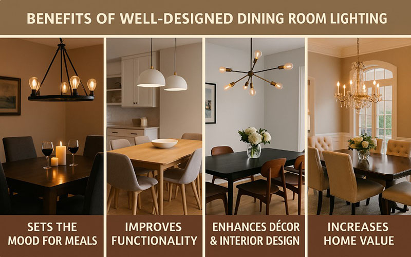Benefits Of Well-designed Dining Room Lighting