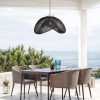 Black Rattan Cloud Pendant Light Fixture Kitchen