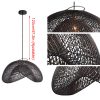Black Rattan Cloud Pendant Light Hanging Lampshade
