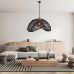 Black Rattan Cloud Pendant Light Hanging Lampshades