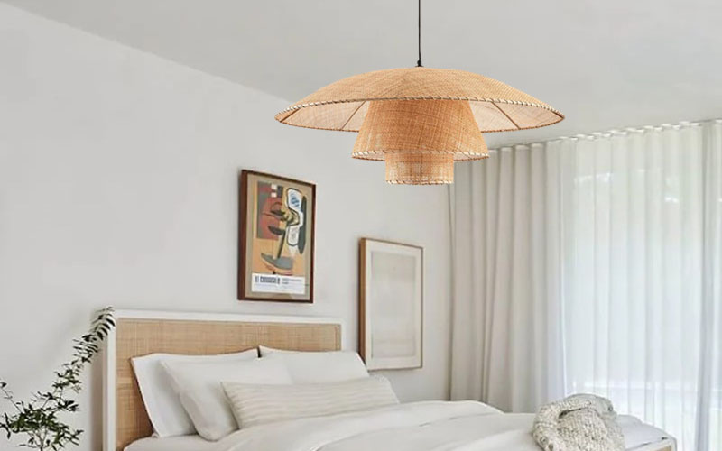 Chic Rattan Pendant Light For Bedroom