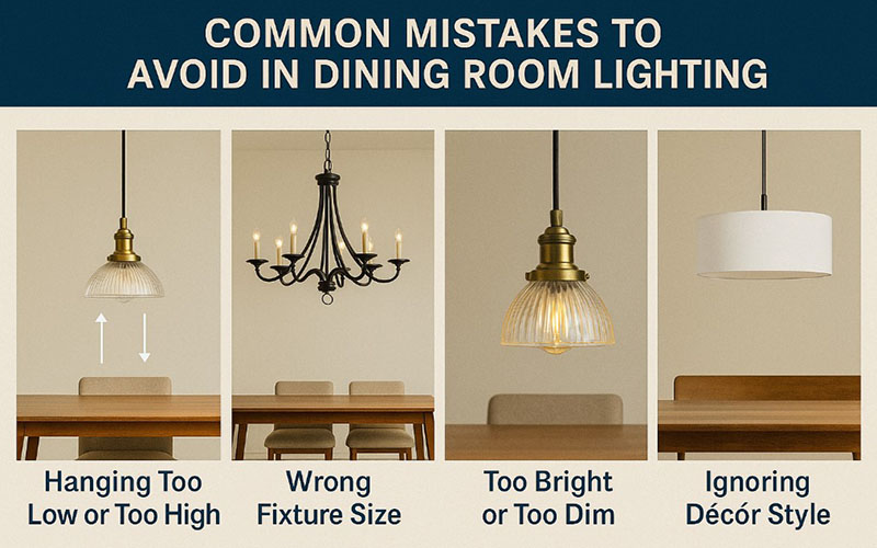Common Mistakes To Avoid In Dining Room Lighting