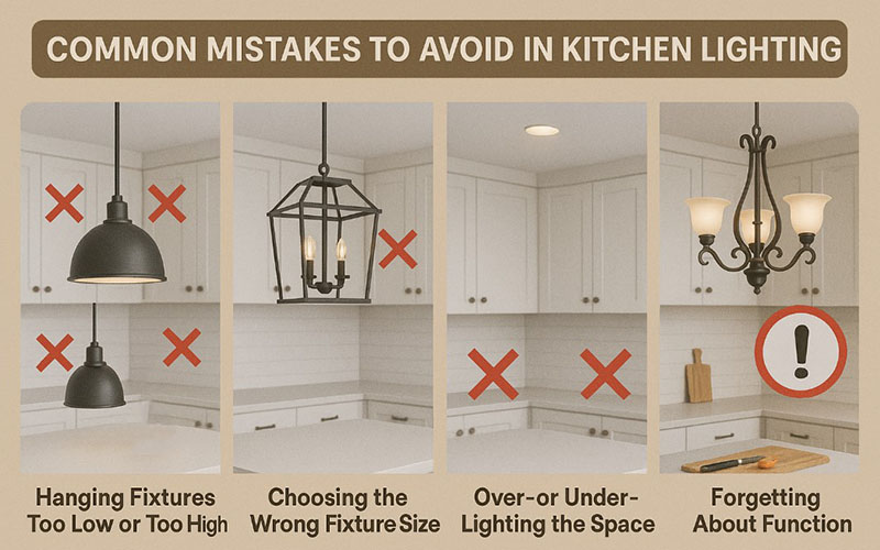Common Mistakes To Avoid In Kitchen Lighting