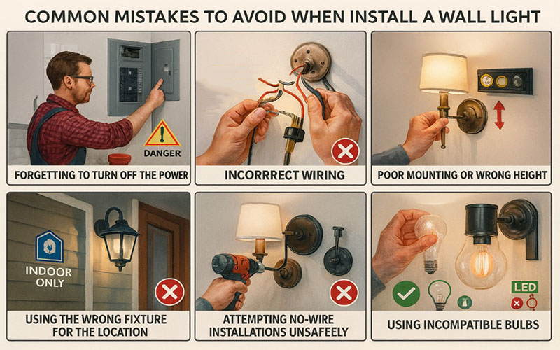 Common Mistakes To Avoid When Install A Wall Light