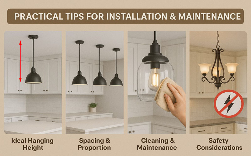 Practical Tips For Kitchen Light Installation & Maintenance