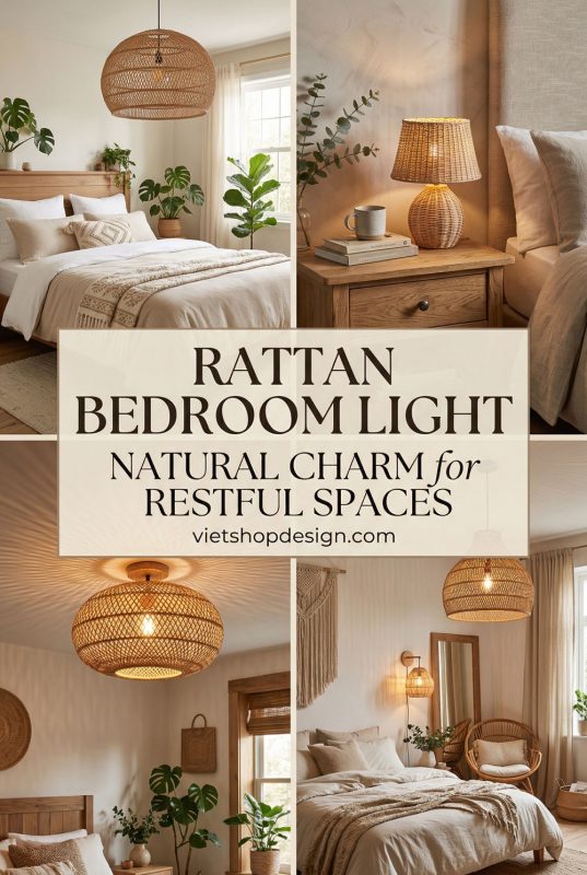 Rattan Bedroom Light - Natural Charm For Restful Spaces