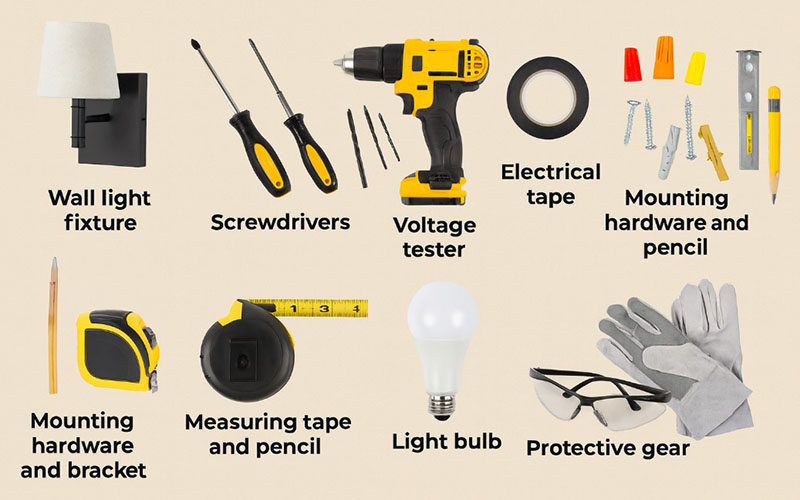 Tools And Materials You’ll Need To Install Wall Light