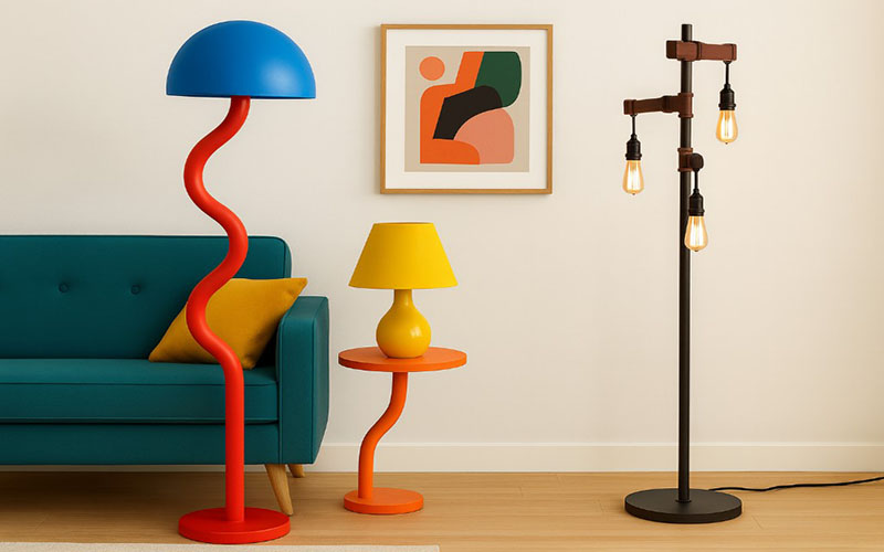 Vibrant Lamps That Transform Modern Loft Living