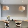Wabi Sabi Rattan Pendant Light Over Kitchen Island