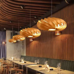 Wood Pendant Light Kitchen Dining Room