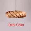 Wood Pendant Light Kitchen Dining Room Dark Color