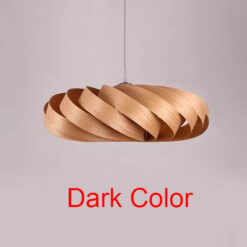 Wood Pendant Light Kitchen Dining Room Dark Color