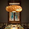 Wood Pendant Light Oak Veneer Chandelier
