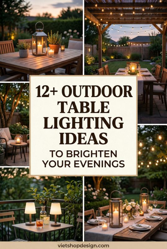 12+ Outdoor Table Lighting Ideas To Brighten Your Evenings