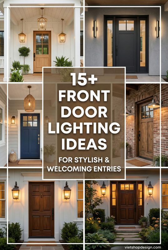 15+ Front Door Lighting Ideas For Stylish Entries