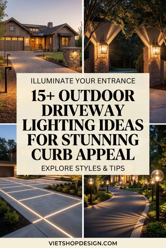 15+ Outdoor Driveway Lighting Ideas For Stunning Curb Appeal