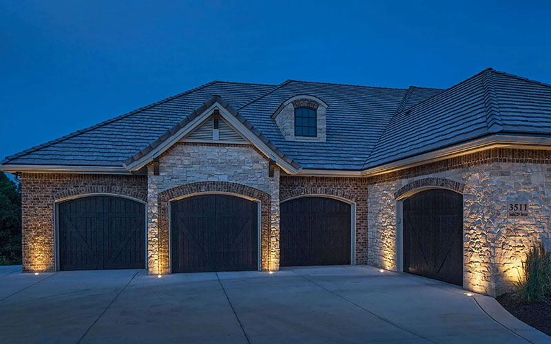 Accent Uplighting Highlight Unique Garage Features