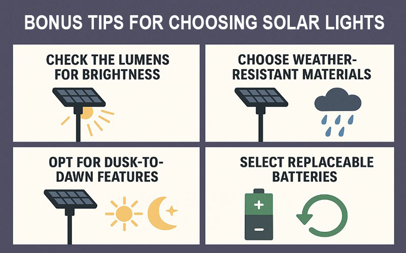 Bonus Tips For Choosing Solar Lights