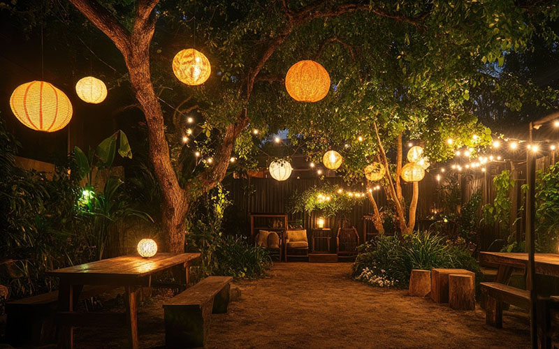 Creative Outdoor Garden Lighting With A Magical Glow