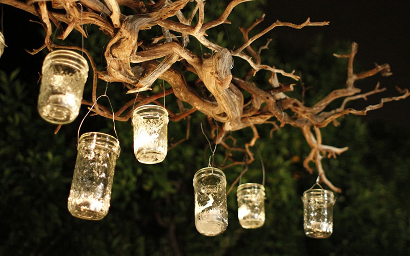 Diy Mason Jar Lanterns Outdoor Tree