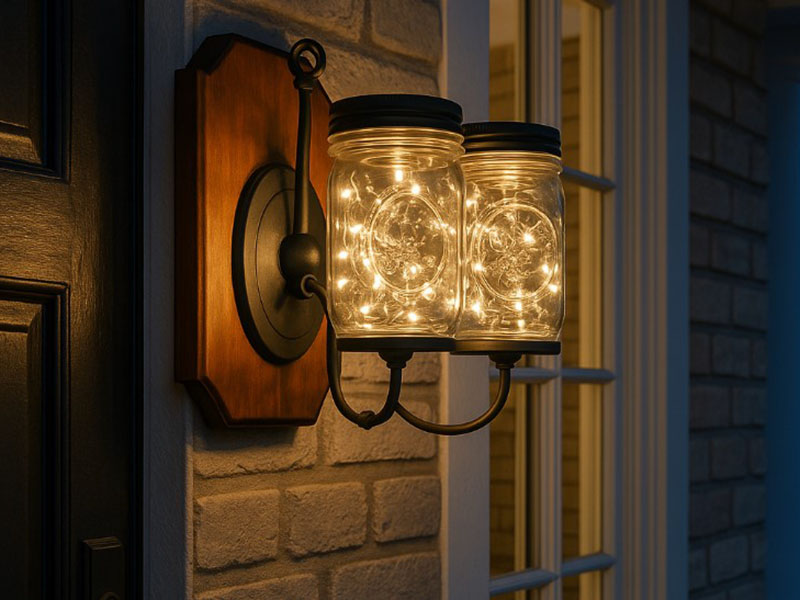 Diy Mason Jar Sconces Porch Lighting