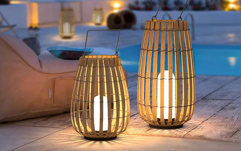 Illuminate Your Deck Naturally With A Bamboo & Rattan Floor Lamp