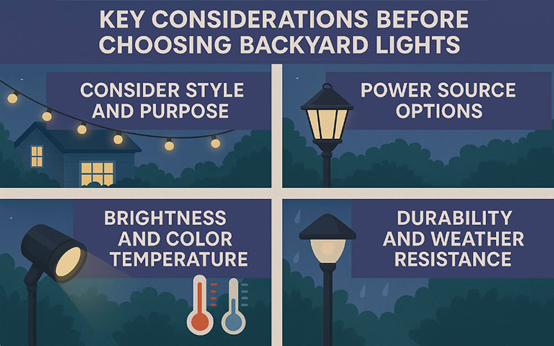 Key Considerations Before Choosing Backyard Lights
