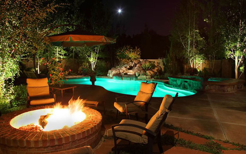 Landscape Lighting Around The Pool