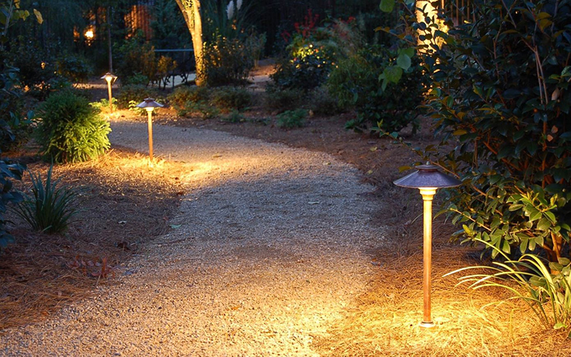 Mushroom Cap Path Lights