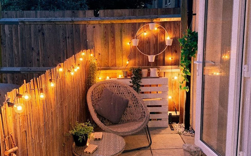 Small Patio Lighting - Save Floor Space