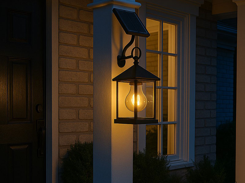 Solar‑powered Porch Lighting