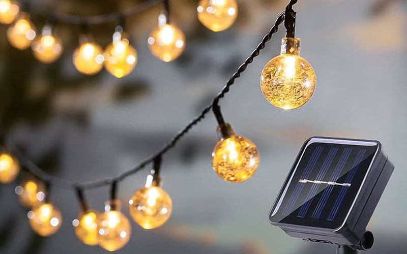 String Lights With Solar Panels