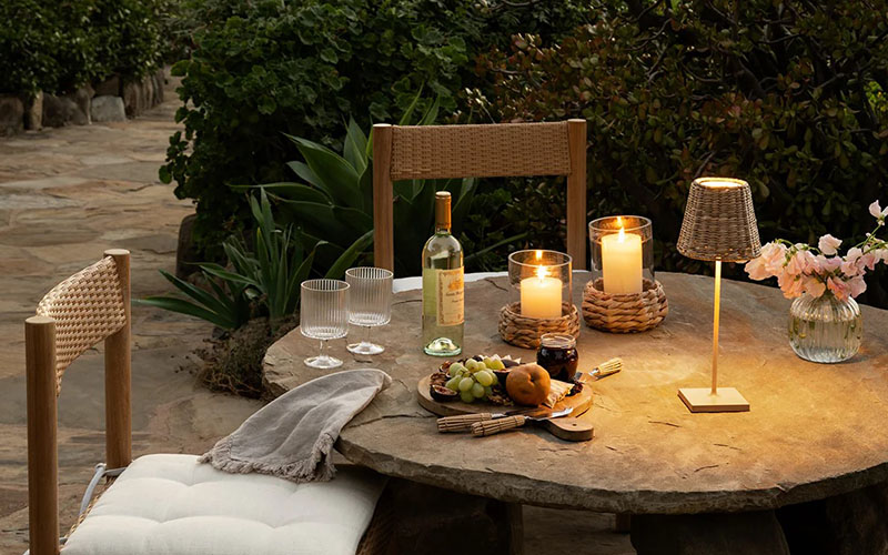 Table Lighting Is Key For Intimate Dinners Or Casual Brunches Outdoors