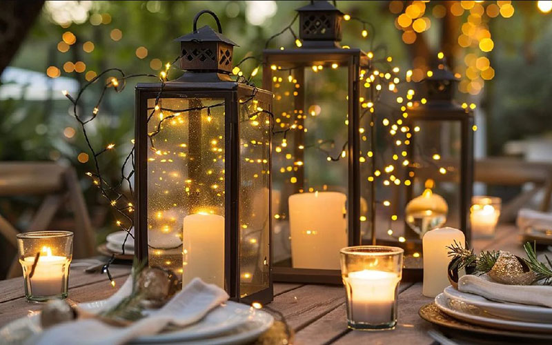 Tabletop Light Idea Outdoor Party