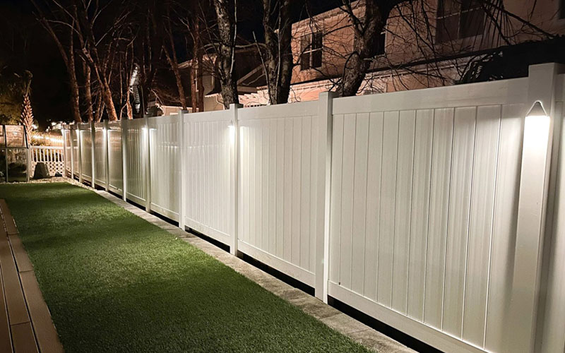 Vinyl Fence Lighting Adds Both Safety And A Clean, Modern Look