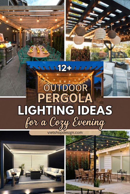 12+ Outdoor Pergola Lighting Ideas For A Cozy Evening