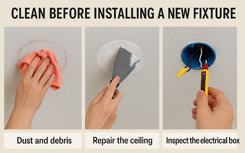 Clean Before Installing A New Fixture